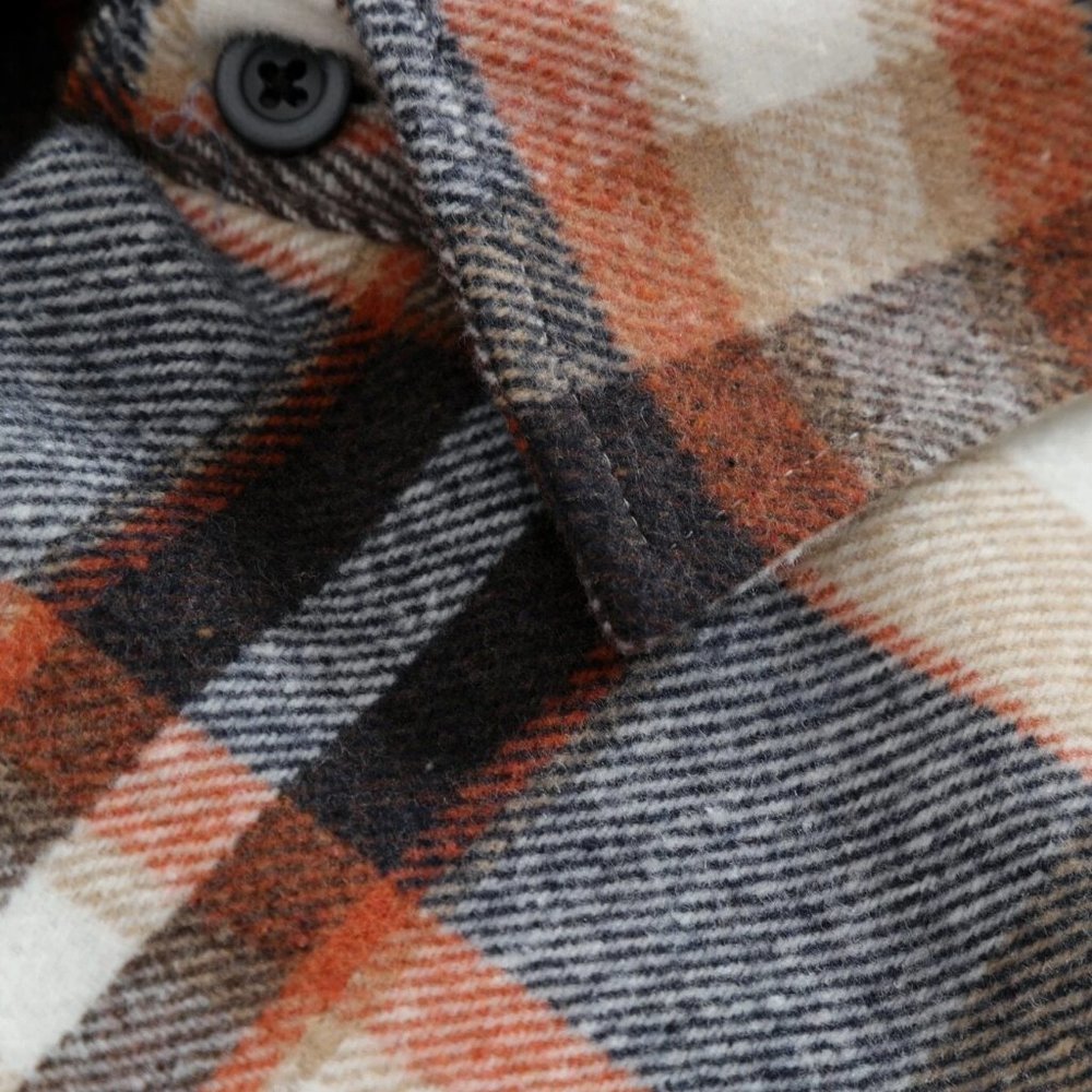 Preppy Plaid Print Men's Overcoat - Picture 9 of 9